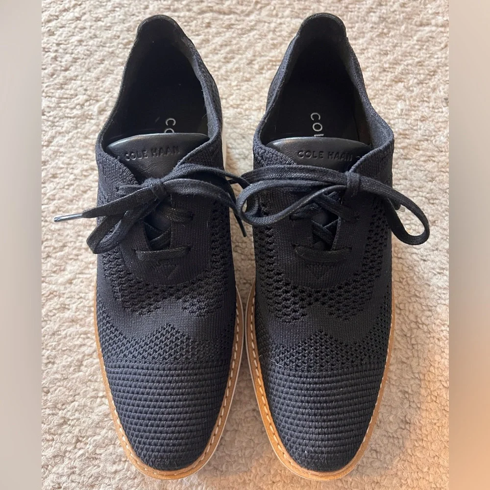 Cole Haan Black Platform Oxfords - Picture 1 of 4